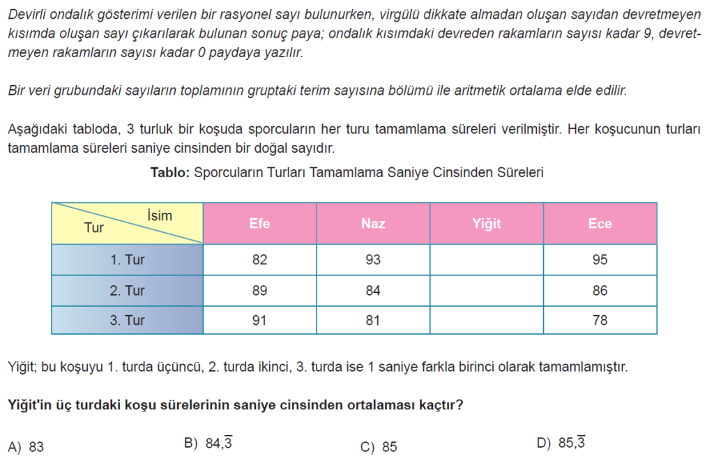 7.Sınıf Rasyonel Sayılar Online Sınav-1