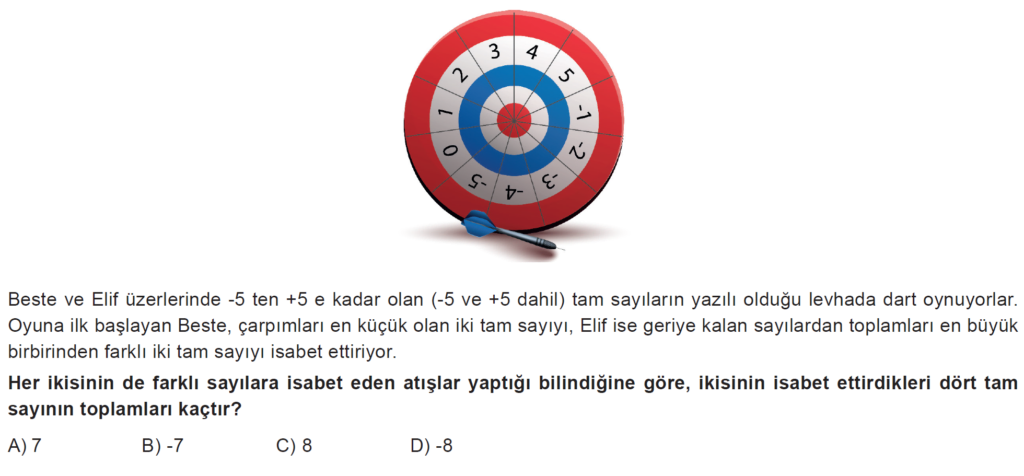 7.Sınıf Tam Sayılar Online Sınav-1