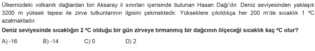 7.Sınıf Tam Sayılar Online Sınav-1