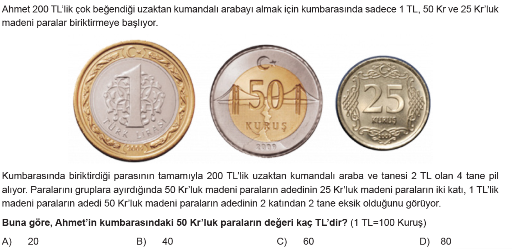 7.Sınıf Cebir Denklem Online Sınav-1