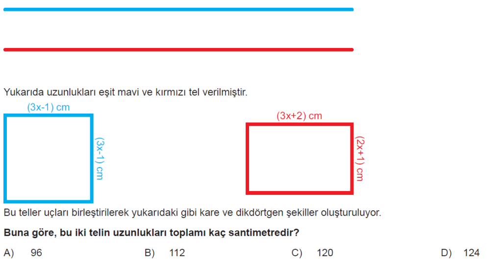 7.Sınıf Cebir Denklem Online Sınav-1