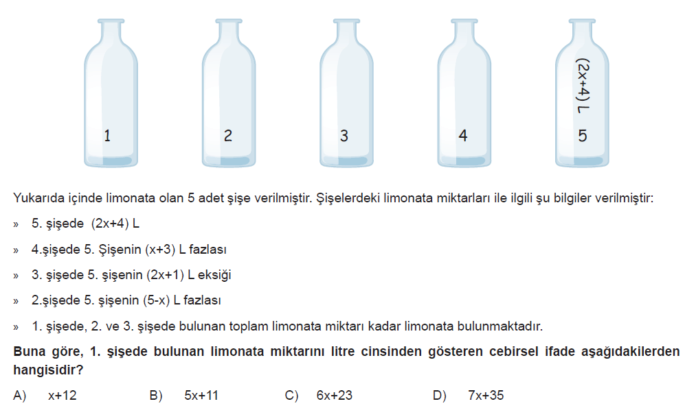 7.Sınıf Cebir Denklem Online Sınav-1