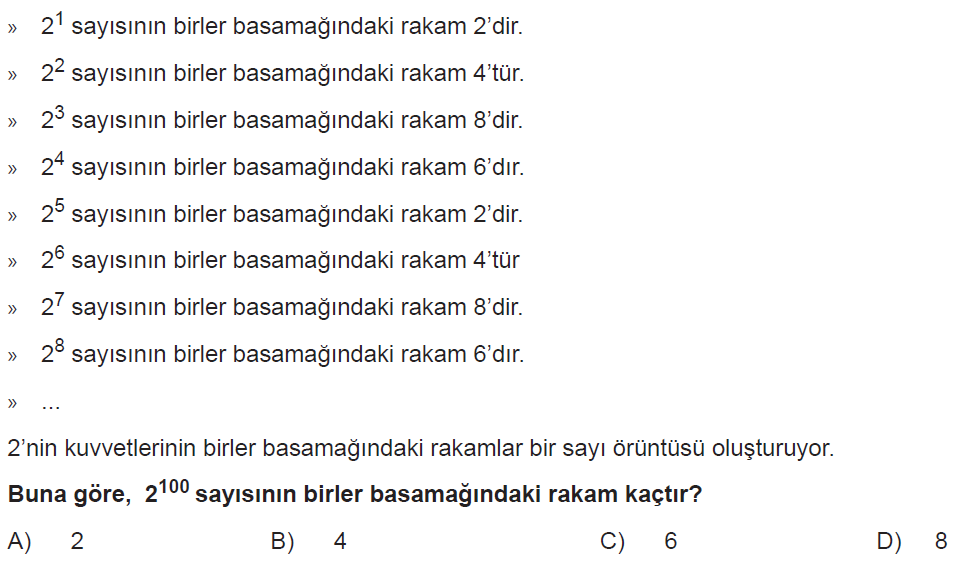 7.Sınıf Cebir Denklem Online Sınav-1