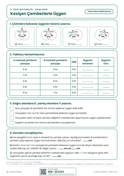 5. Sınıf Kesişen Çemberlerle Üçgen Afişi (PDF) 4. sayfa
