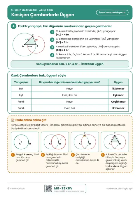 5. Sınıf Kesişen Çemberlerle Üçgen Afişi (PDF) 7. sayfa