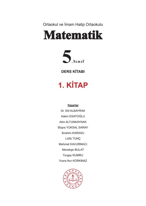 5. Sınıf Matematik Ders Kitabı PDF 2026-2027 (MEB 1. ve 2. Kitap)