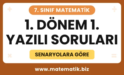 1. Dönem 1. Yazılı Soruları 2026-2027