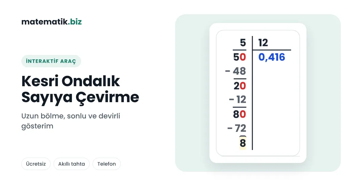 İnteraktif Matematik Araçları