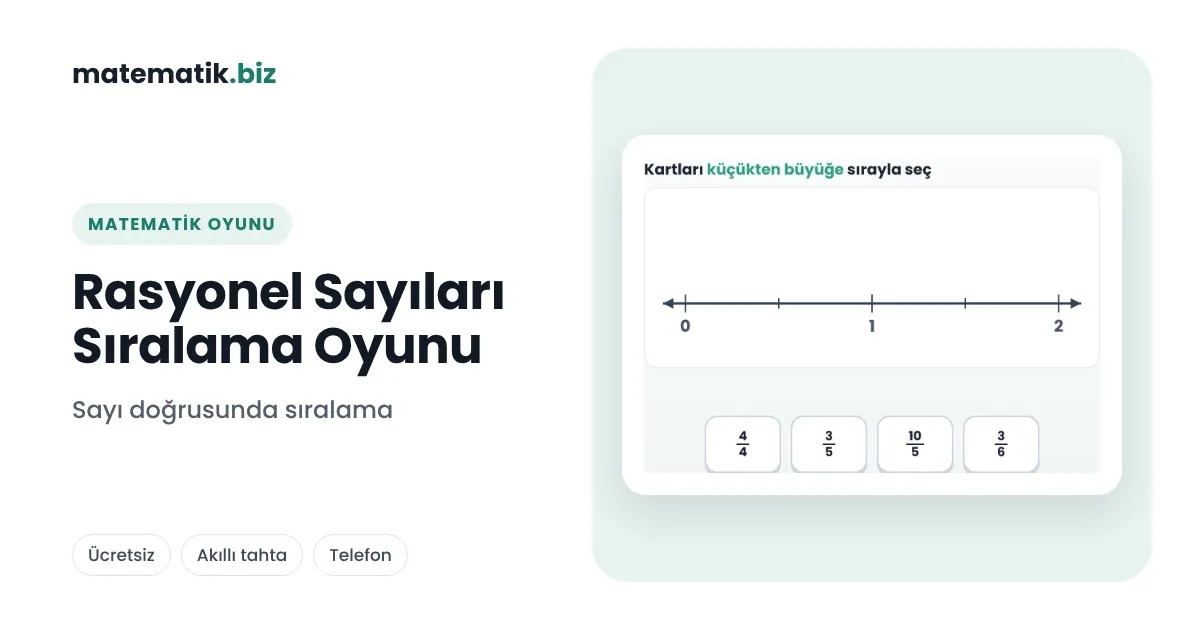 8. Sınıf Gerçek Sayıları ve Karekökleri Sıralama Oyunu