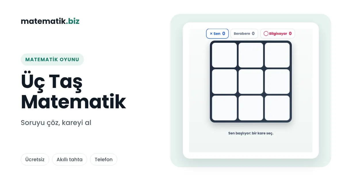 6. Sınıf Çarpanlar ve Katlar: Üç Taş Matematik
