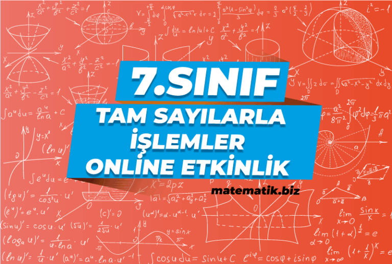 Tam Sayılarla İşlemler Online Etkinlik