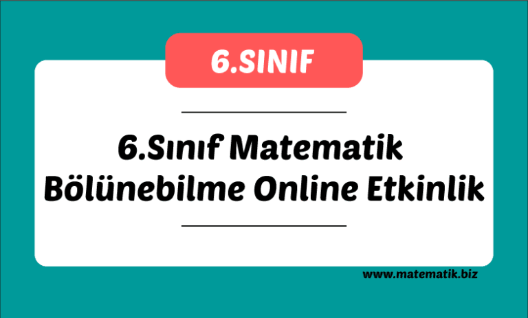 Bölünebilme Online Etkinlik
