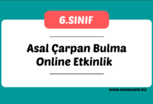 6.Sınıf Online Asal Çarpan Bulma Etkinliği