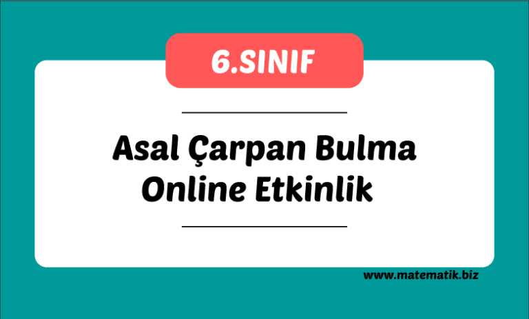 Online Asal Çarpan Bulma  Etkinliği