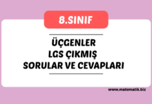8.Sınıf Üçgenler Lgs Çıkmış Sorular