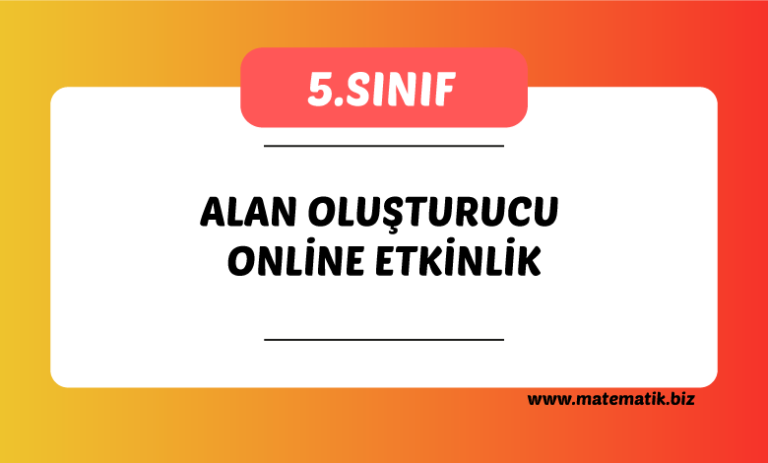 Alan Oluşturma Etkinliği