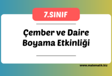 7.Sınıf Çember ve Daire Boyama Etkinliği