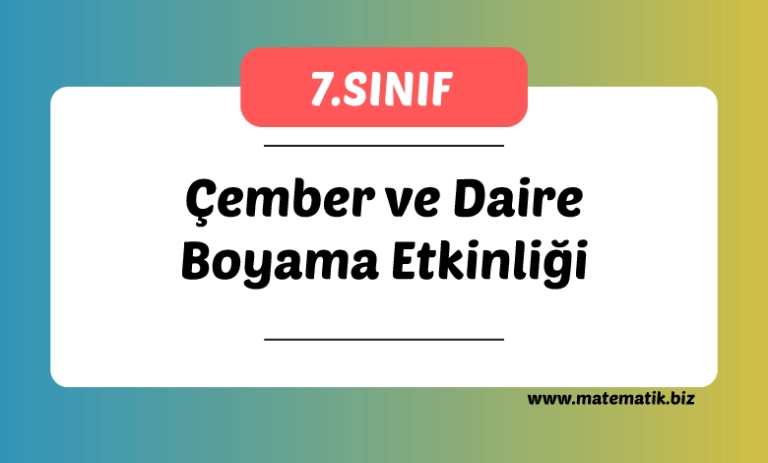 Çember ve Daire Boyama Etkinliği