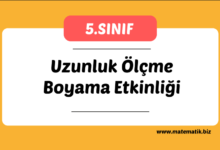5.Sınıf Uzunluk Ölçme Boyama Etkinliği