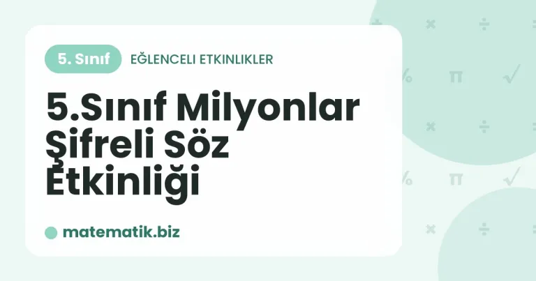 Milyonlar Şifreli Söz Etkinliği