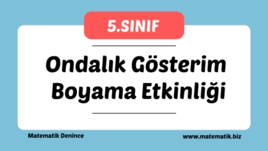 5.Sınıf Ondalık Gösterim Boyama Etkinliği