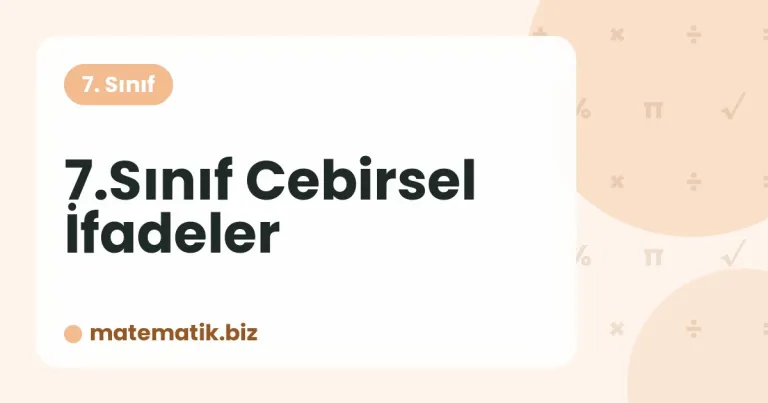 Cebirsel İfadeler
