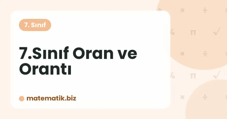 Oran ve Orantı