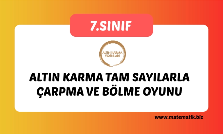 Altın Karma Yayınları Tam Sayılarla Çarpma ve Bölme Oyunu