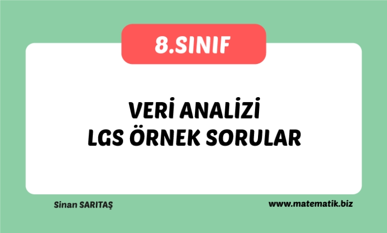 Veri Analizi Lgs Örnek Sorular