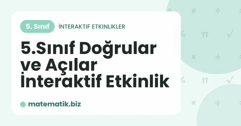 Doğrular ve Açılar İnteraktif Etkinlik