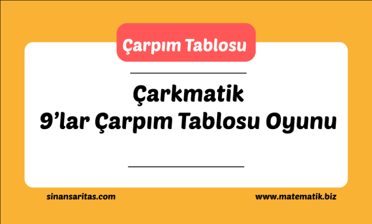 Çarkmatik 9’lar Çarpım Tablosu Oyunu