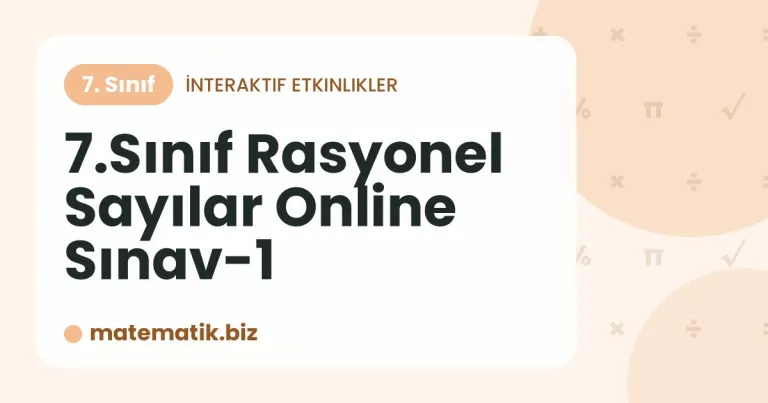 Rasyonel Sayılar Online Sınav-1