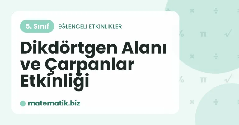 Dikdörtgen Alanı ve Çarpanlar Etkinliği