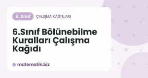 6.Sınıf Bölünebilme Kuralları Çalışma Kağıdı