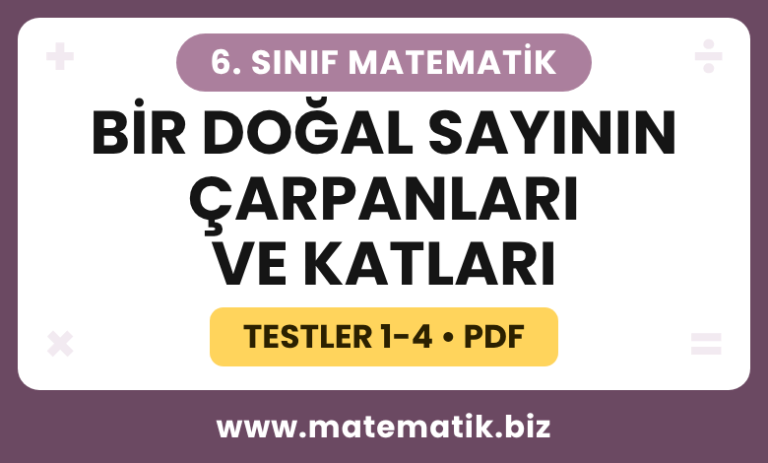 Bir Doğal Sayının Çarpanları ve Katları Test PDF