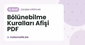 Bölünebilme Kuralları Afişi PDF